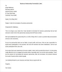 Business letters follow the same relative format. 5 Partnership Termination Letters Free Word Pdf Documents Download Free Premium Templates