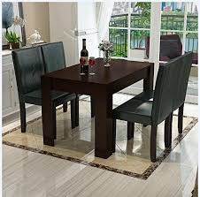 Wv Leisuremaster 5 Piece 120cm Walnut Wood Dining Table Set4 Person Dining Table And Cushion Seat Dining Ch Walnut Wood Dining Table Dining Chairs Dining Table