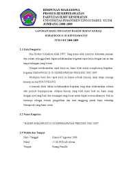 We are a sharing community. Laporan Hasil Kegiatan Raker