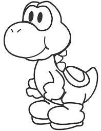 A friendly and brave dinosaur is always ready to help someone in trouble. Super Mario Yoshi Coloring Pages Coloring Home