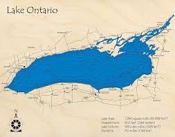 Amazon Com Lake Ontario Great Lakes Gl 3d Map 16 X 20
