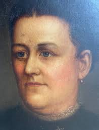 antique Folk Art lady Senator Henry Crouse Wife woman portrait oil painting  art