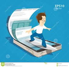 Mobile Internet Surfing Stock Vector Illustration Of Business 64753403