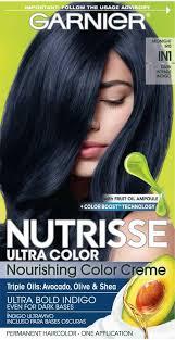 10 product bundle for henna and indigo hair coloring this collection of products are everything you need to naturally color your hair and greys. Nutrisse Ultra Color Dark Intense Indigo Hair Color Garnier