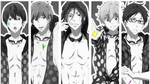 the letters are meant to spell out free but rin s letter has disappeared xd free eternal summer free anime free iwatobi swim club