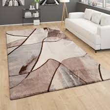 Designer teppich moderner teppich wohnzimmer teppich blumenmotiv beige rot braun creme grã¶ãÿe. Teppich Wohnzimmer Moderner Kurzflor 3d Effekt Geometrisches Muster Braun Beige Kaufen Bei Diva Teppich Center