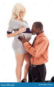 Interracial Family Pregnant Woman and Black Father Stock Photo - Image of  dress, belly: 26715868