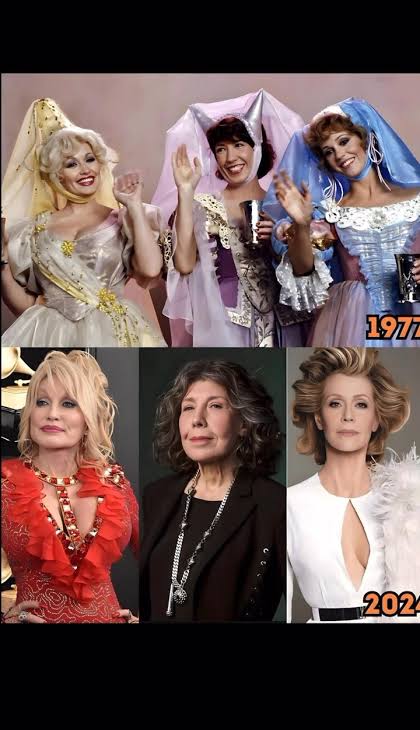 Dolly Parton, Jane Fonda & Lily Tomlin 9 to 5 Then and Now 1977-2024