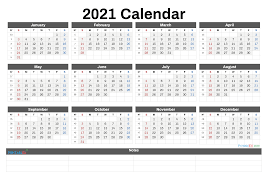 Our calendars are free to be used and republished for personal use. 2021 Free Yearly Calendar Template Word