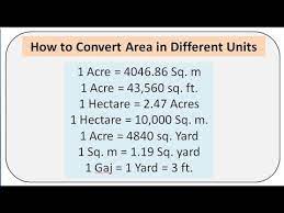 One acre is equal to 43,560 square feet, or 4,840 square yards. Area Conversion Hectare Acre Sq M Sq Ft Yard Gaj 2021 Youtube