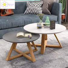 Chinese Modern Design Small Round Wooden Coffee Tea Table For Living Room In 2021 Coffee Table For Small Living Room Center Table Living Room Living Room Table