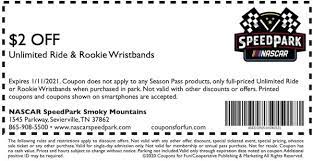 Easy parking is accessible for nascar speedpark's customers. Nascar Speedpark Smoky Mountains Sevierville Tn Coupon