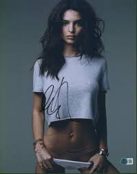 EMILY RATAJKOWSKI Signed 11x14 Hot Sexy Crop Top Photo Pulling Panties Down  BAS