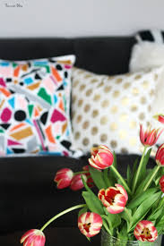 Quilted wave velvet throw pillow. How To Diy No Sew Felt Pillow World Market Knock Off This Is Our Bliss