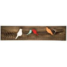 Wood Plank Metal 4 Birds Wall Decor Bird Wall Decor Wall Decor Metal Wall Decor