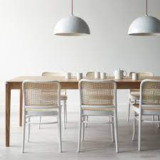 They are then placed in a form that is the desired shape. 811 White Side Chair Rattan Dining Chairs Woven Dining Chairs White Dining Chairs