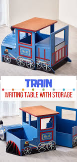 Cool Wings And Wheels Train Writing Table For Kids Train Crazy Tots Will Go Wild For This Bright Hand Painte Writing Table Kids Room Furniture Wheel Training