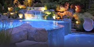 Two Tiered Pool Shapes And Designs With Fake Waterfall Jpg 600 300 Pool Waterfall Luxury Swimming Pools Swimming Pools