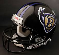 Who responded by ripping off the guard's helmet. Baltimore Ravens 1996 1998 Nfl Riddell Full Size Replica Football Helmet Ebay