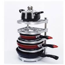 5 Floor Pan And Pot Organizer Rack Plate Kitchen Rack Frying Pan Stand Holder Cleanart Pot Organization Kitchen Rack Dish Rack Drying