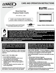 Compare gas fireplaces on amazon or source parts like pilot lights. Lennox Hearth Products Edvi30 Care And Operation Instructions Manual Pdf Download Manualslib