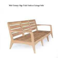 Mid Century Modern Teak Patio Three Seated Sofa Olga Teak Patio Furniture Teak Outdoor Furniture Teak Garden Furniture