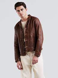 The Levi S Vintage Clothing Menlo Cossack Jacket Is A Replica Of A 1930s Garment Originally Belonging To Al Leather Jacket Men Shop Mens Jeans Jean Jacket Men