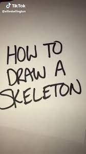 How to draw a skeleton hand on your hand | skeleton hand drawing tutorial.learn how to draw a skeleton hand in this really easy drawing tutorial. How To Draw A Skeleton Video Scary Drawings Cute Halloween Drawings Scary Art