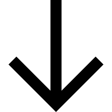 Arrow thin down icon vector SVG, PNG download free