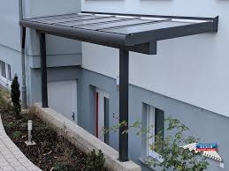 An Aluminum Patio Roof Of The Brand Rexoclassic 5m X 15m In Anthracite With Plex 15m Aluminum Anthracite Basement Entrance Patio Roof Staircase Outdoor