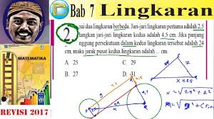 Pilihan ganda a diketahui dua lingkaran berbeda dengan jarak antarpusatnya 10 cm. Lingkaran Matematika Kelas 8 Bse K13 Rev 2017 7 5 Pg No 2 Jarak Dua Pusat Lingkaran Youtube