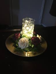 Fairy Light Diy Cheap Dollar Tree Wedding Centerpiece Gold Burgundy And Cream Cheap Wedding Centerpieces Dollar Tree Wedding Centerpieces Dollar Tree Wedding