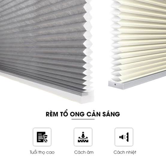 Cấu trúc khoang khí của rèm tổ ong cản sáng