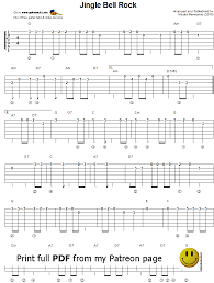 Jingle Bell Rock Easy Guitar Tab Guitarnick Com Guitar Tabs Easy Guitar Tabs Easy Guitar