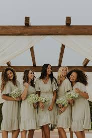 Calluna Embroidered Ruffle Dress In 2020 Bohemian Bridesmaid Dress Spring Wedding Dress Bridesmaid