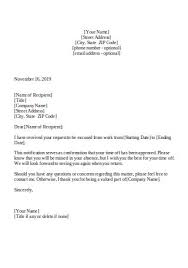 46 Sample Leave Of Absence Letters And Forms In Pdf Ms Word