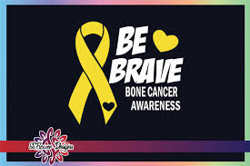 Download Be Brave Bone Cancer Awareness Graphic By Ssflower Creative Fabrica SVG Cut Files