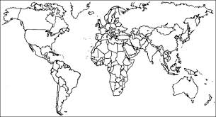 Mapa Del Mundo Para Colorear