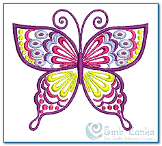 Butterfly machine embroidery design by pinnacle embroidery patterns. Purple Butterfly Embroidery Design Emblanka