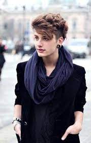 Even if you aren't looking for a new short cut, you might. Androgynous Style Short Hair Styles Hair Styles Curly Hair Styles