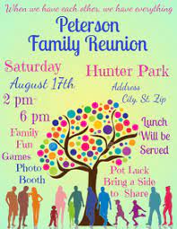 From family reunions to large class reunions, our custom banner signs are affordable and are shipped to you for free. 1 570 Family Reunion Customizable Design Templates Postermywall