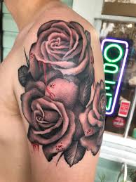 Looking for blood dripping fonts? Bloody Roses By Dave Kotinsley At Anthem Tattoo Parlor In Gainesville Fl Fantastic Very Clean Place With A Lot Of Talented Artists Tattoos