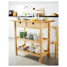 Forhoja Roltafel Berken Ikea In 2020 Wooden Kitchen Furniture Apartment Kitchen Kitchen Design