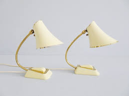 A mix of matte black and antique brass finishes comprise the body of the lamp. Seltenes Nachttischlampen Set Mit Neigbarem Kopf Mid Century Etsy Lamp Table Lamp Desk Lamp
