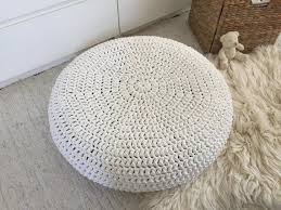 Large Crochet Floor Cushion Round Pillow Seating Meditation Etsy In 2020 Crochet Floor Cushion Giant Floor Pillows Etsy Pillow