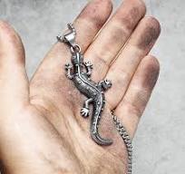 Gecko Lizard Necklaces 316L Stainless Steel Retro Men Pendants Chain Rock  Punk Party for Friend Male Jewelry Amulet Best Gift