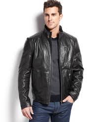Hugo Boss Aicon Leather Jacket Coats Jackets Men Macy S Black Leather Jacket Men Leather Jacket Men Leather Jacket Men Style