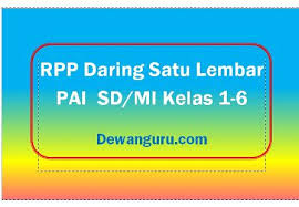 Rencana pembelajaran yang dibuat oleh guru tersebut mengacu pada silabus, program tahunan, buku teks, program semester dan lainnya. Rpp Daring Satu Lembar Pai Sd Mi Dewanguru Com