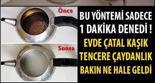 Dis Yuzeyi Yanan Is Tutan Kararmis Ve Ici Dibi Kararan Kirec Tutan Yag Lekesi Tutmus Aluminyum Bakir Celik Caydanliklari Website Diy And Crafts Household