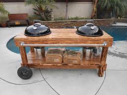 Custom Weber Charcoal Bbq Bbq Table Bbq Grill Diy Bbq Stand